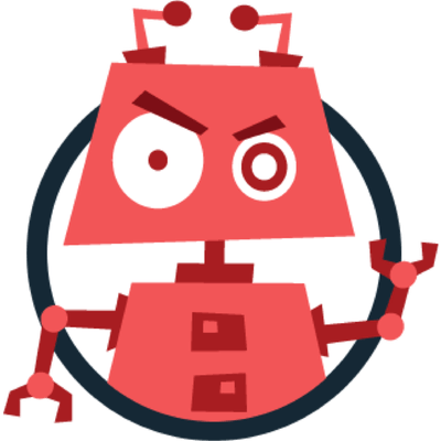Bot Red Circled Clipart - Computer Bot (400x400)