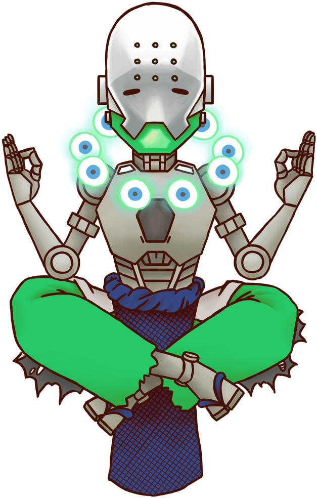 Tranquil Clipart Zen - Cartoon (848x1200)