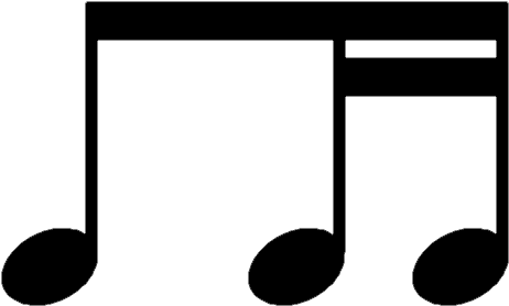 Eighth Note Png - 8th Note 2 16th Notes (525x400)