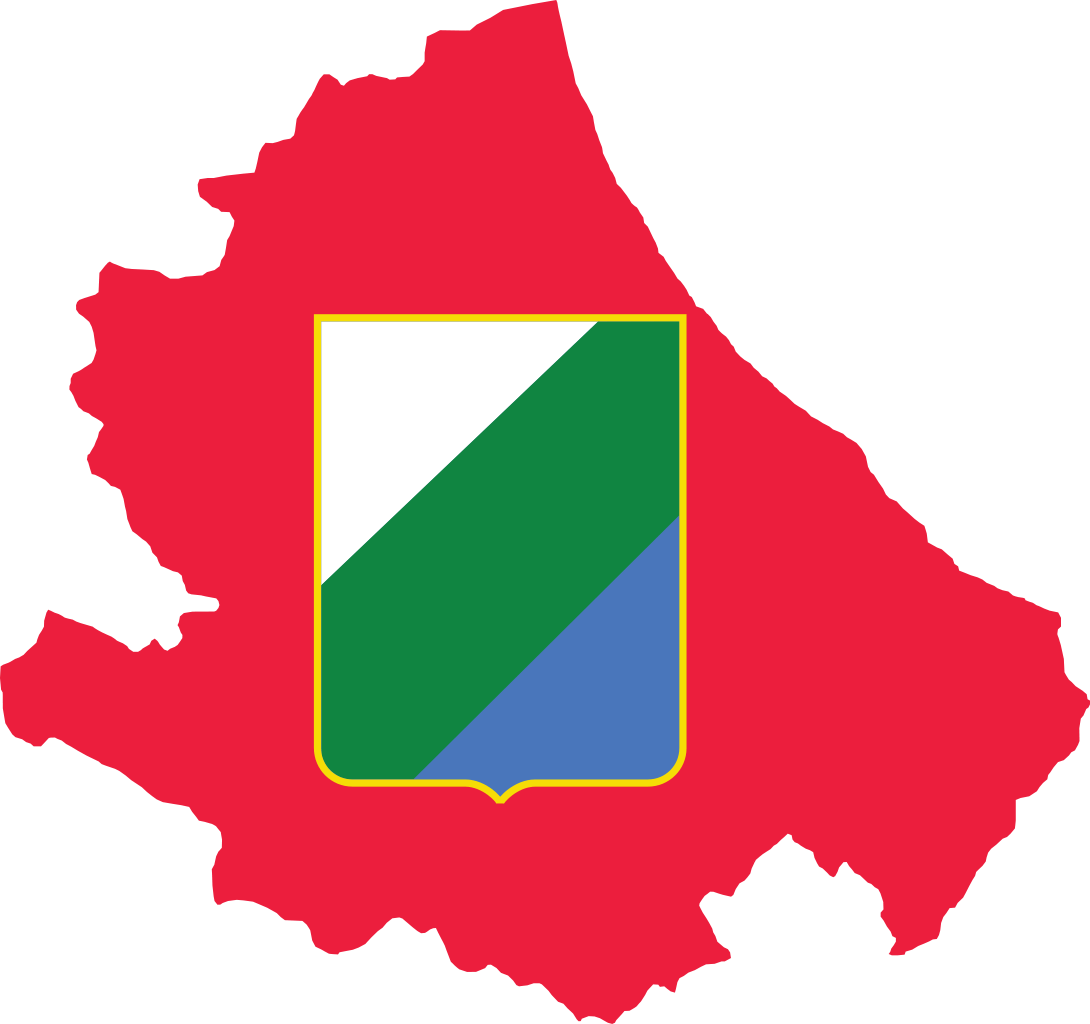 Italy Flag Map - Province Abruzzo (1090x1024)