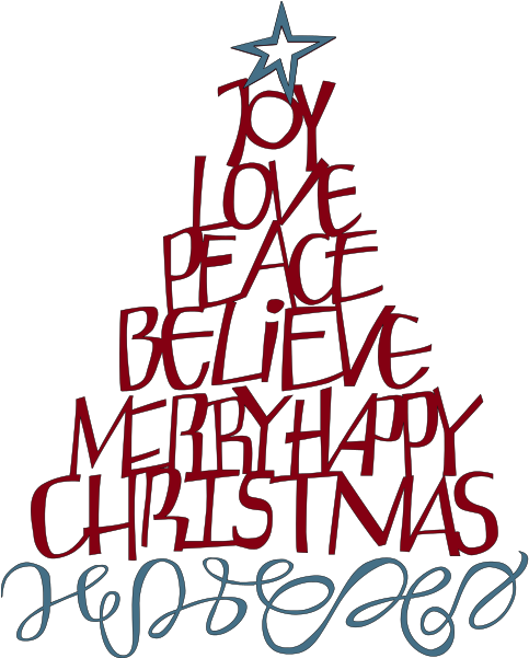 Christmas Word Tree - Christmas Tree (600x600)