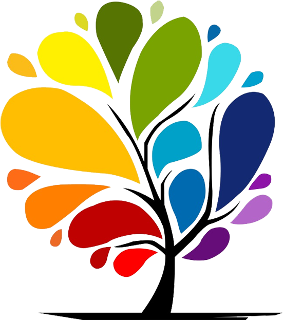Tree Rainbow Vector (700x768)