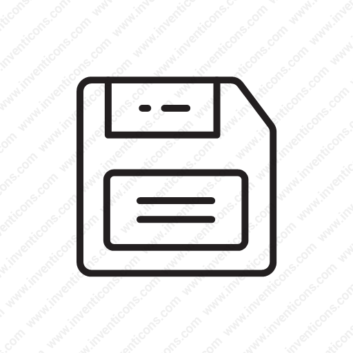 Floppy Disk - Line Art (512x512)