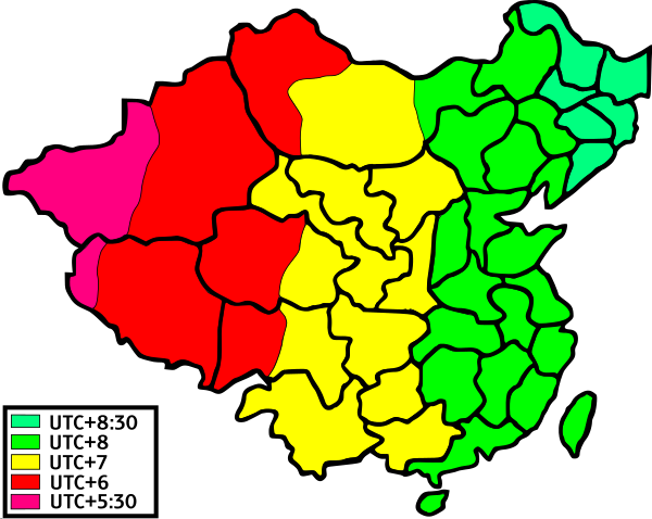 The 1947 Version Timezone Assignment - Time Is It In China (600x478)