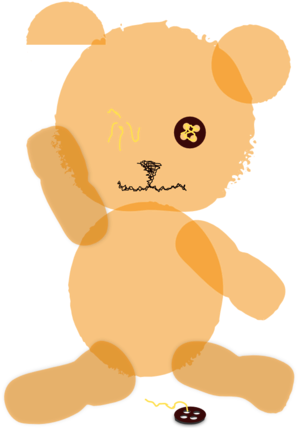 Canvas Teddy Bear - Illustration (958x719)