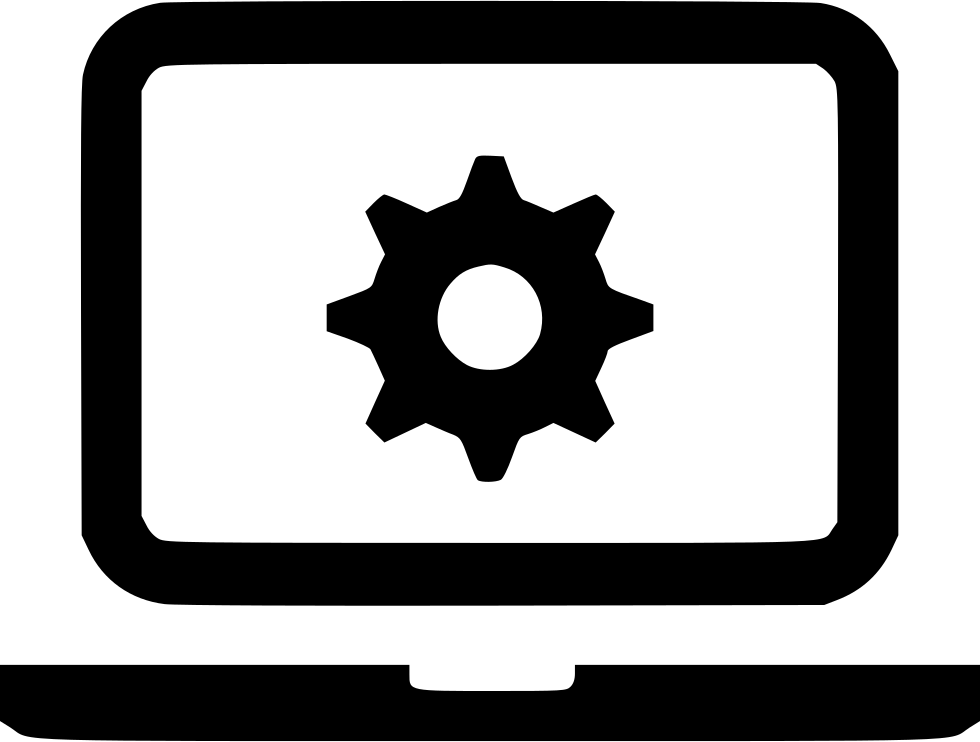 Laptop Settings Cog Notebook Comments - Problem Icon Transparent Background (980x742)