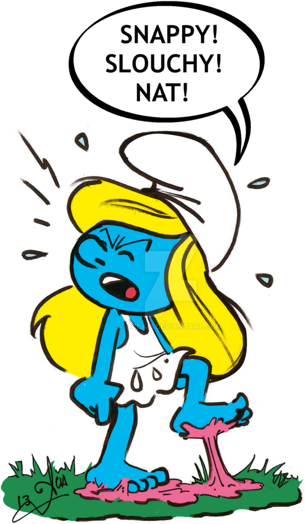 Smurfette Barefoot (700x1142)