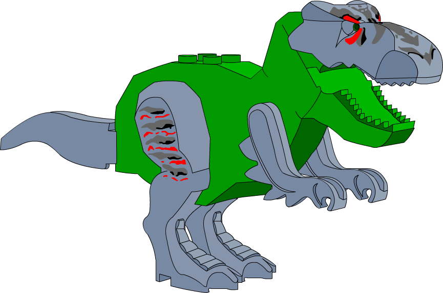 Alpha Female T Rex - Cartoon (865x573)