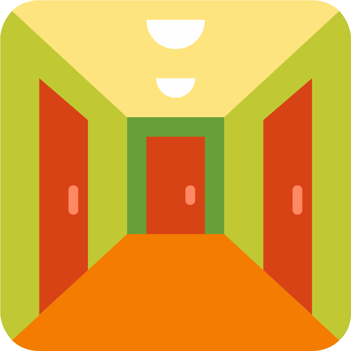 Corridor Clipart Modern School - Illustration (1600x1600)