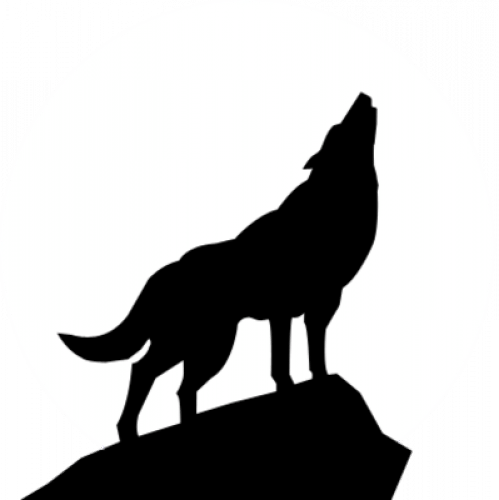 Free Bear Sillouette Pages - Stencil Wolf (499x500)