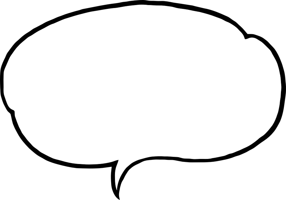 Bubble, Speech, Comment, Speech Bubble, Talk - Speech Bubble White Outline Png (960x672)