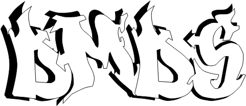 Dmds Graffiti W/ Outline - Calligraphy (480x360)