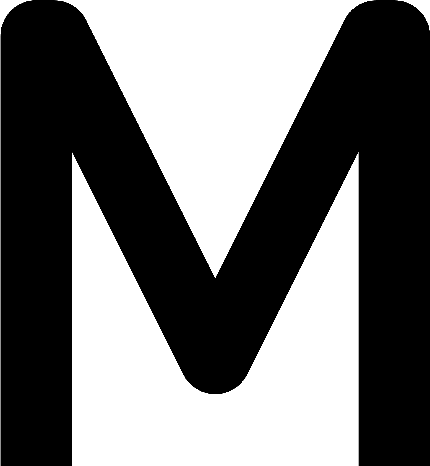 M Vector - M Simple Font (1600x1600)