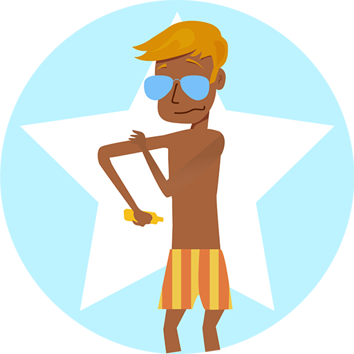 August, Month Icon - Cartoon (512x512)