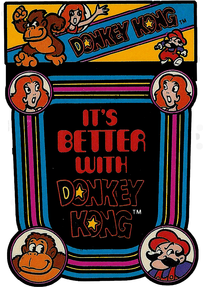 1 These Vintage Donkey Kong Stickers Https - Cartoon (650x1000)