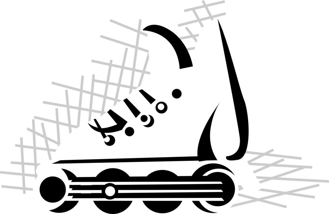 Vector Illustration Of Rollerblading Inline Rollerblade - Illustration (1075x700)