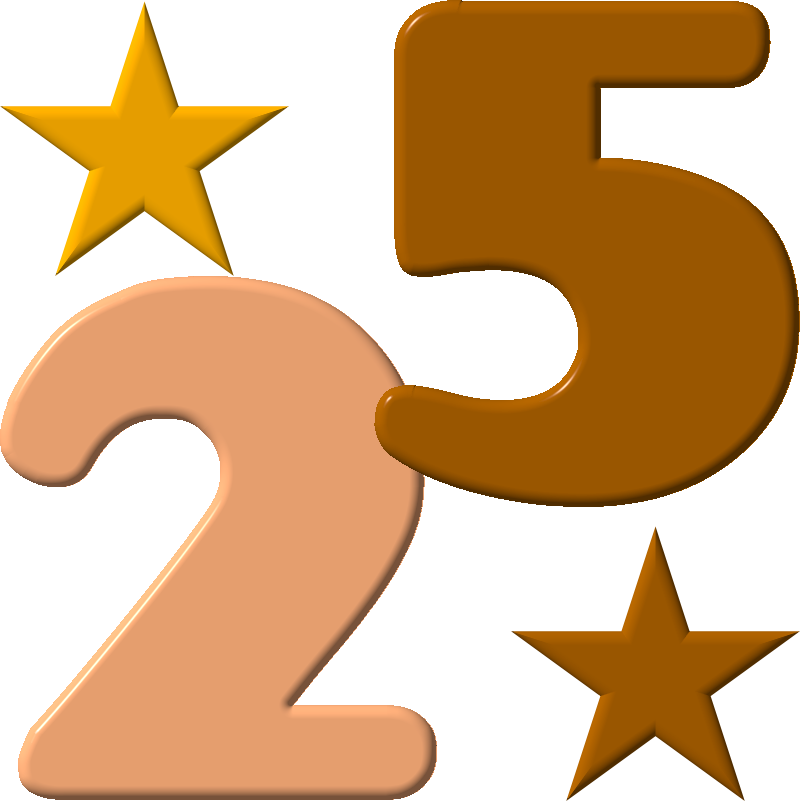 Number - 25 Number Transparent (800x801)
