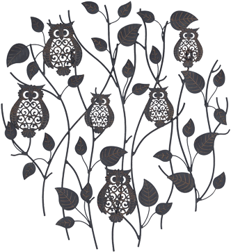 Owl Metal Wall Art (400x600)