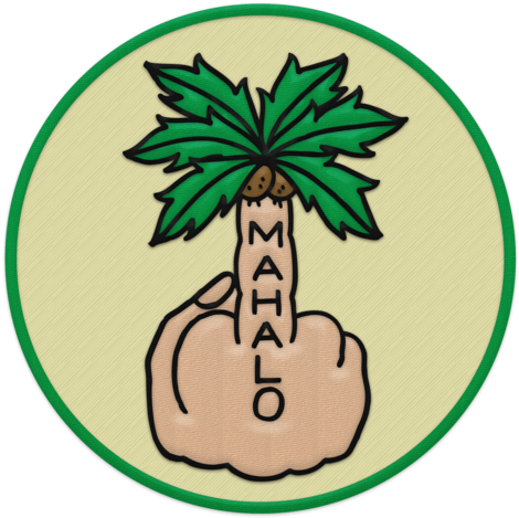 Mahalo Palm Patch - Emblem (600x600)