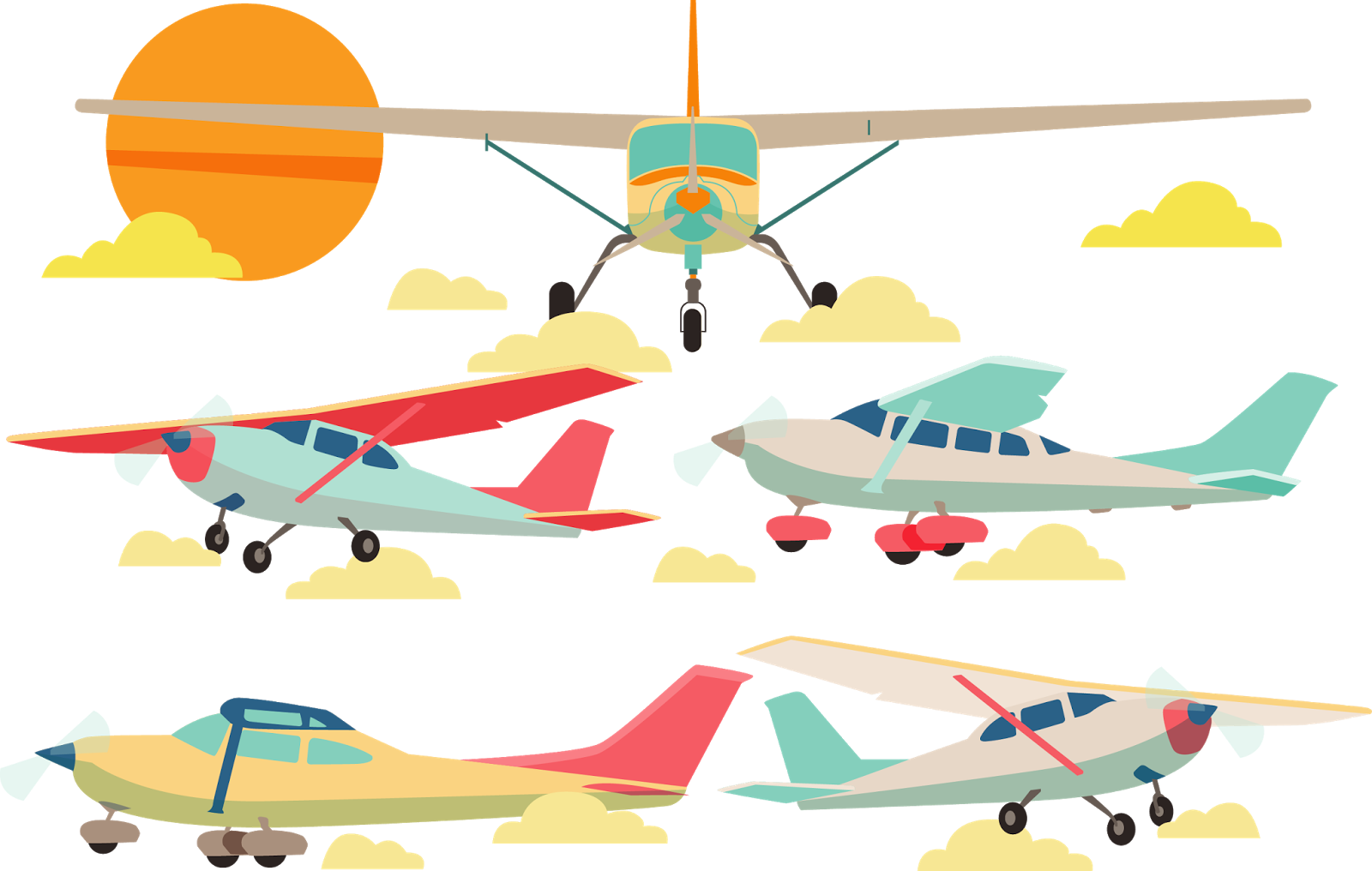 Airplane Vector, Layouts, Stationery Shop, Quartos - Vector Graphics (1600x1016)