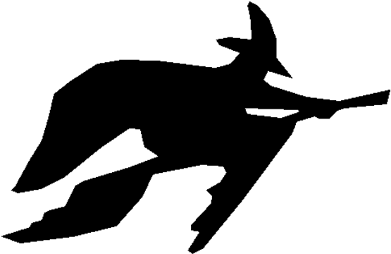 Cartoon Witch Silhouette (600x424)