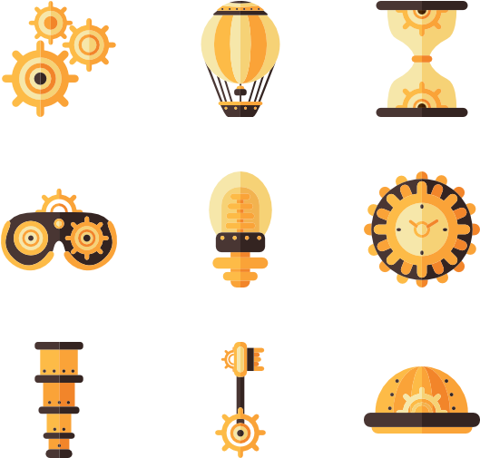 Steampunk Elements - Illustration Steampunk Elements Png Free (600x564)