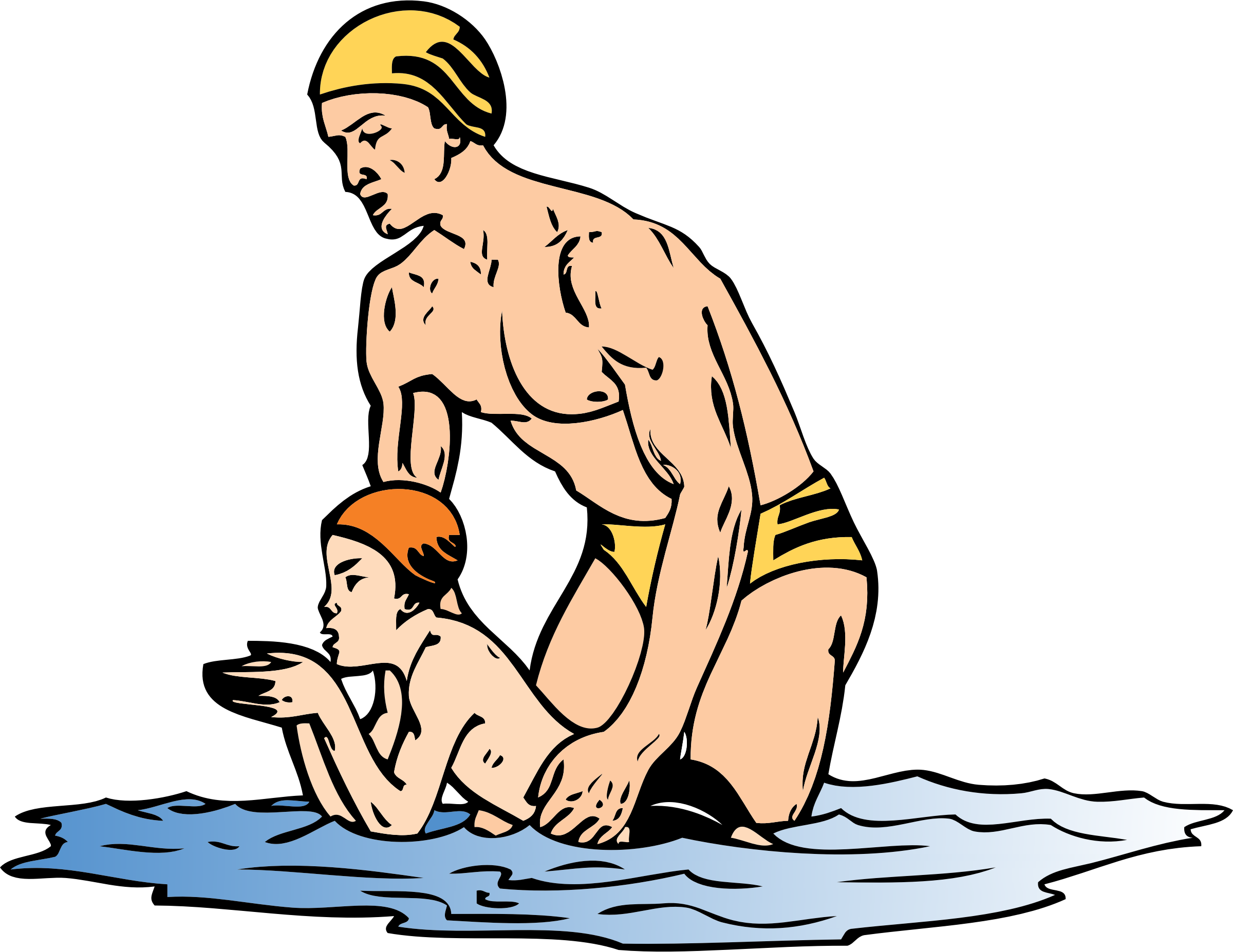 Big Image - Swimming Clip Art (2400x1854)
