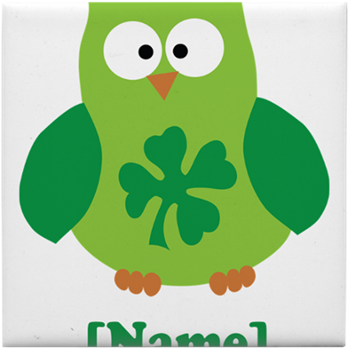 Personalized Patrick S Owl Tile Coaster By - Cartoon (460x460)