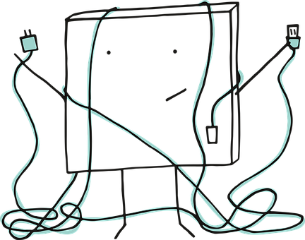 Pixel Cells, Problem, Technology - Line Art (432x340)