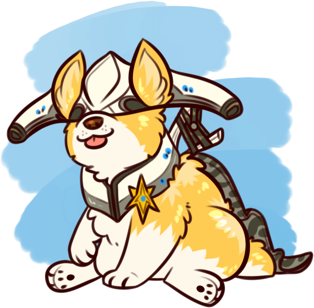 Loki Corgi - Cartoon (1080x1090)