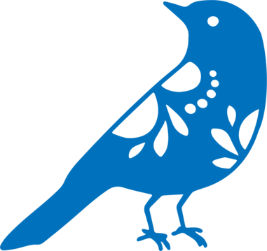 Bird Stencil - Bird Stencil (381x359)