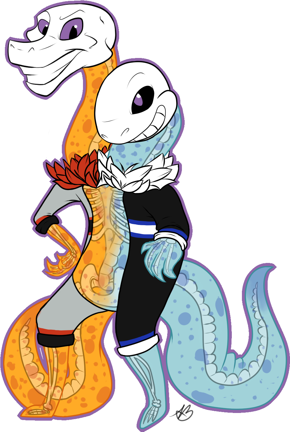 Chibi Papyrus &amp - Chibi Papyrus And Sans (984x1441)