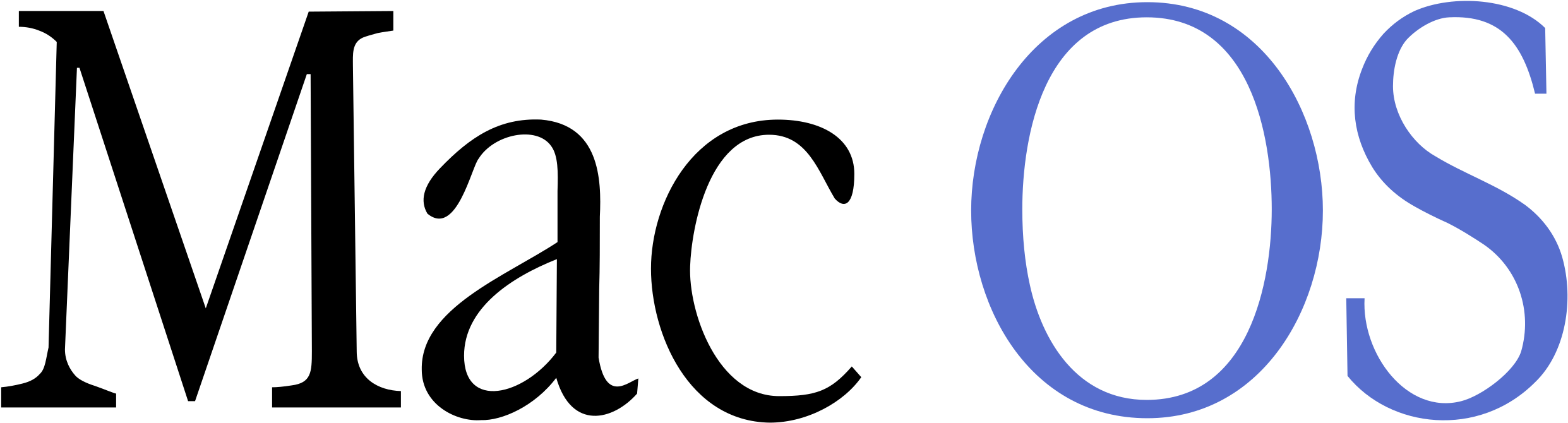 Mac Os Wordmark Logo - Mac Os (2500x680)