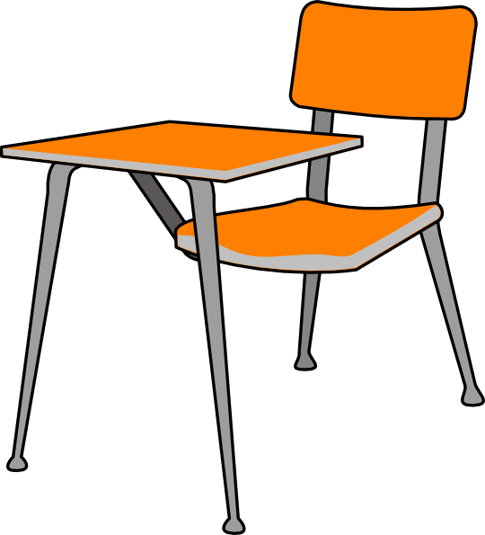 Student Desk Clipart (540x595)