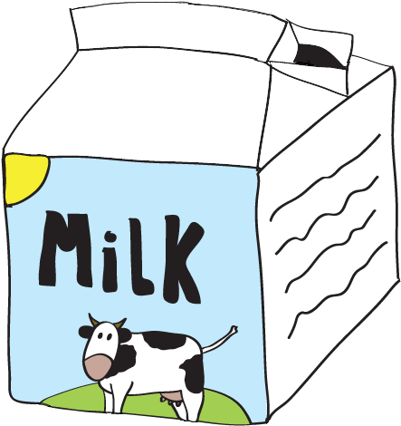 Don't Forget The Milk - Cartoon (456x486)