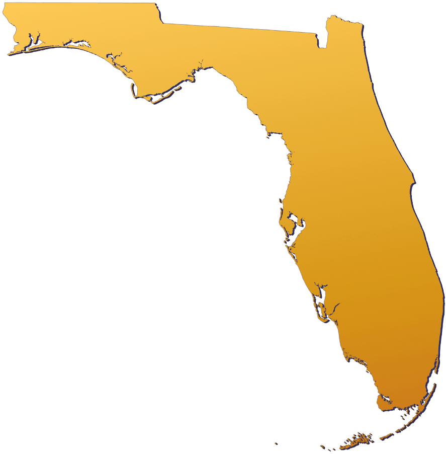 Pen On Old Parchment - Florida Map (1000x1013)