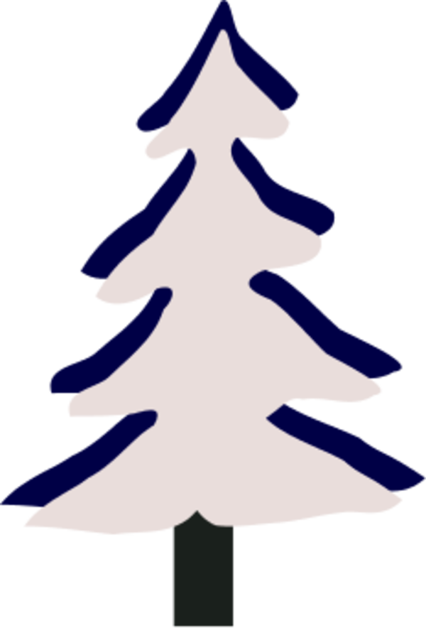 Pine Tree In Winter - Pine (600x884)