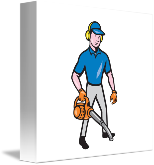 Leaf Blower Cartoon (606x650)