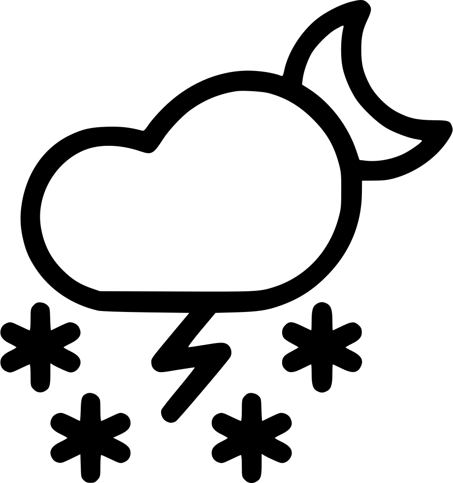 Cloud Night Moon Thunder Snow Storm Comments - Cloud (920x980)