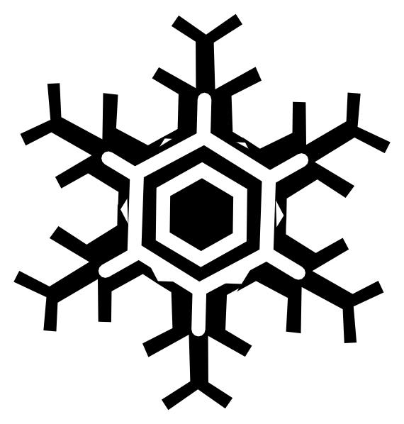 Black Snowflake No Background (570x598)