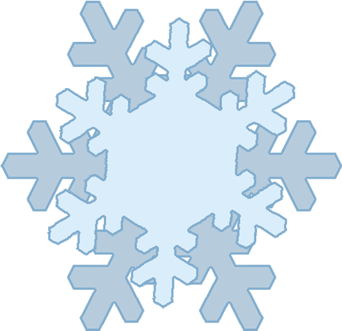 Double Snowflake, Simple Snowflake Shape - Sn0wbreeze Logo (531x524)