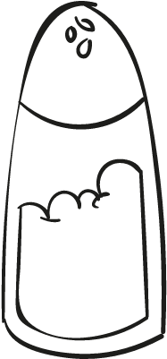 Salt Shaker Vector - Line Art (400x400)