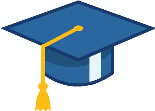 The Best Way To Learn Javascript - Blue Graduation Hat Clipart (512x512)
