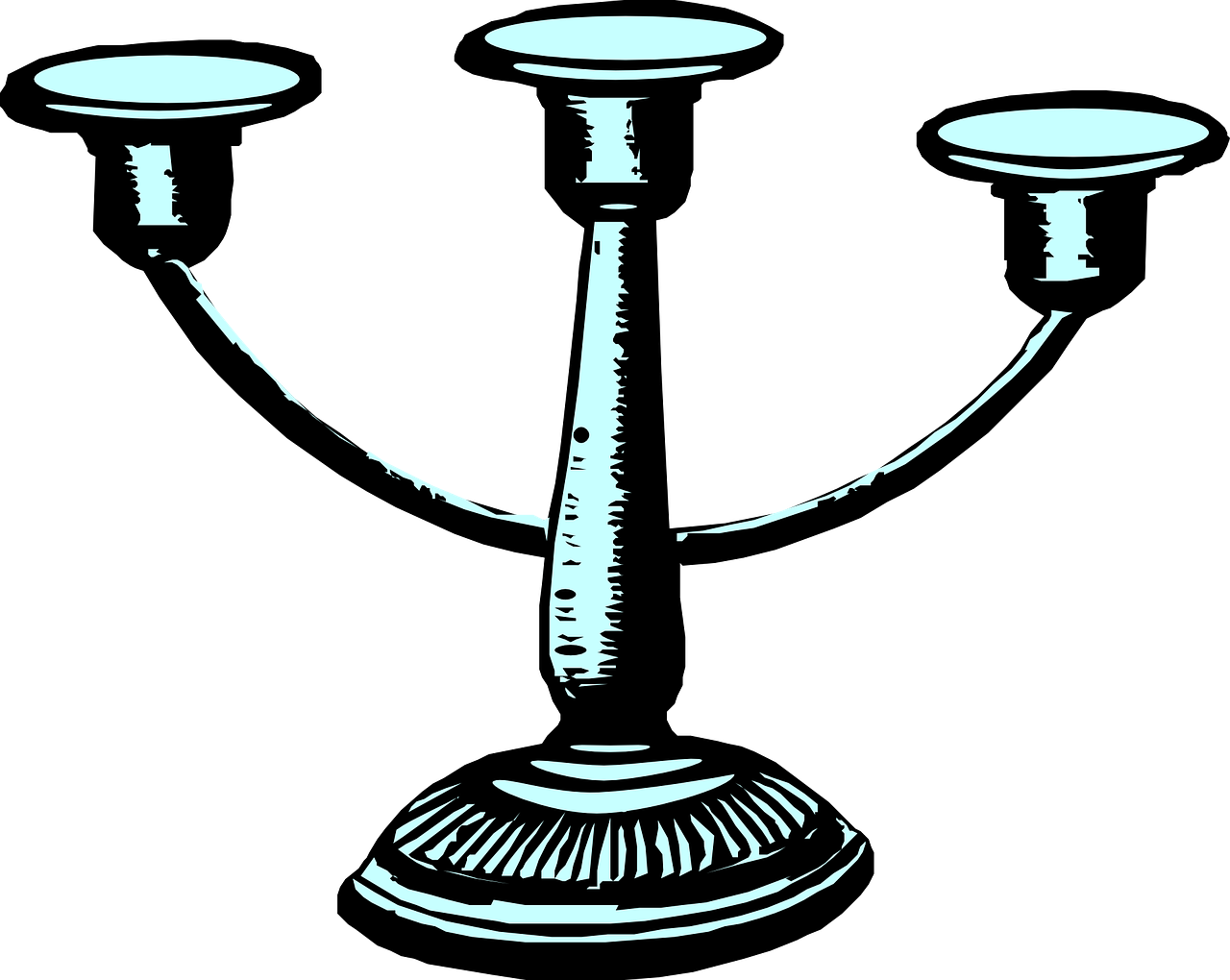 Candlestick Candle Candlelight - Antique Clipart (1280x1020)