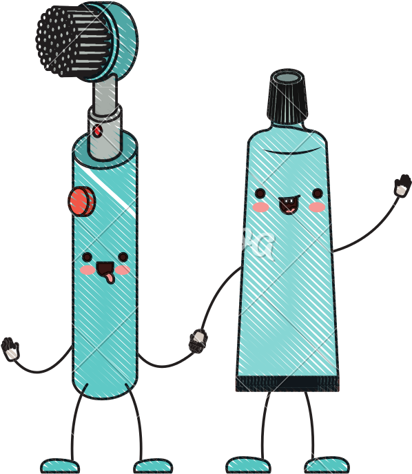 Electric Toothbrush And Toothpaste - Animated Toothpaste Png (800x800)
