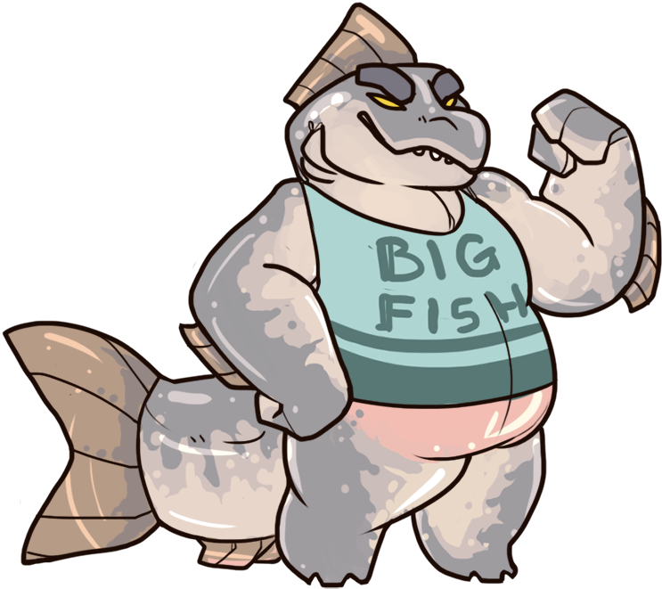 Big Fish By Suits - Cartoon (800x739)