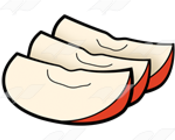 Transparent Apple Slice Clipart (640x480)