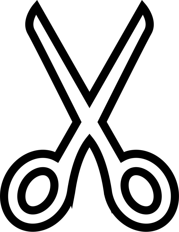 Png File - Scissors Template (758x981)