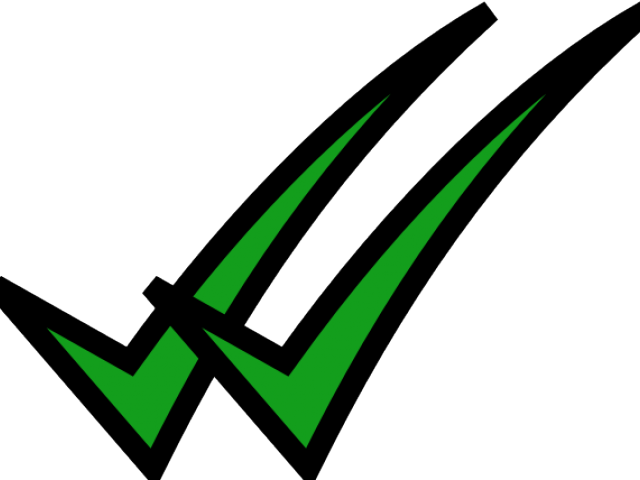 Check Clipart Double Check - Emblem (640x480)