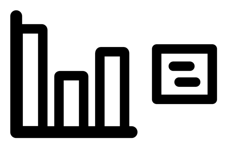 Computer Icons Chart [mono - Clip Art (750x750)